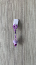 Straw Charm – Lilac Rhinestone, Pom Pom & Pearl