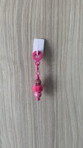 Straw Charm – Hot Pink Rhinestone, Pom Pom & Pearl