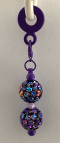 Straw Charm – Galaxy Iridescent Rhinestone Double Ball
