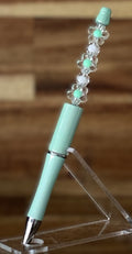 Handmade Crystal Daisy Chain Beaded Pen – Mint Green